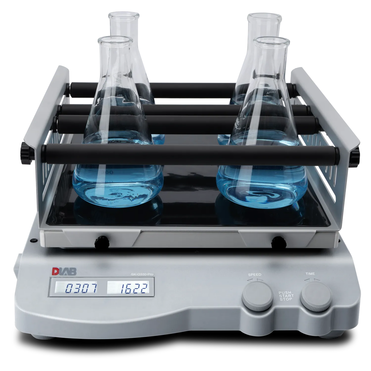 DLAB SK-O330-Pro Large Multifunctional Orbital Decolorizing Shaker LCD Display, with Universal Attachment