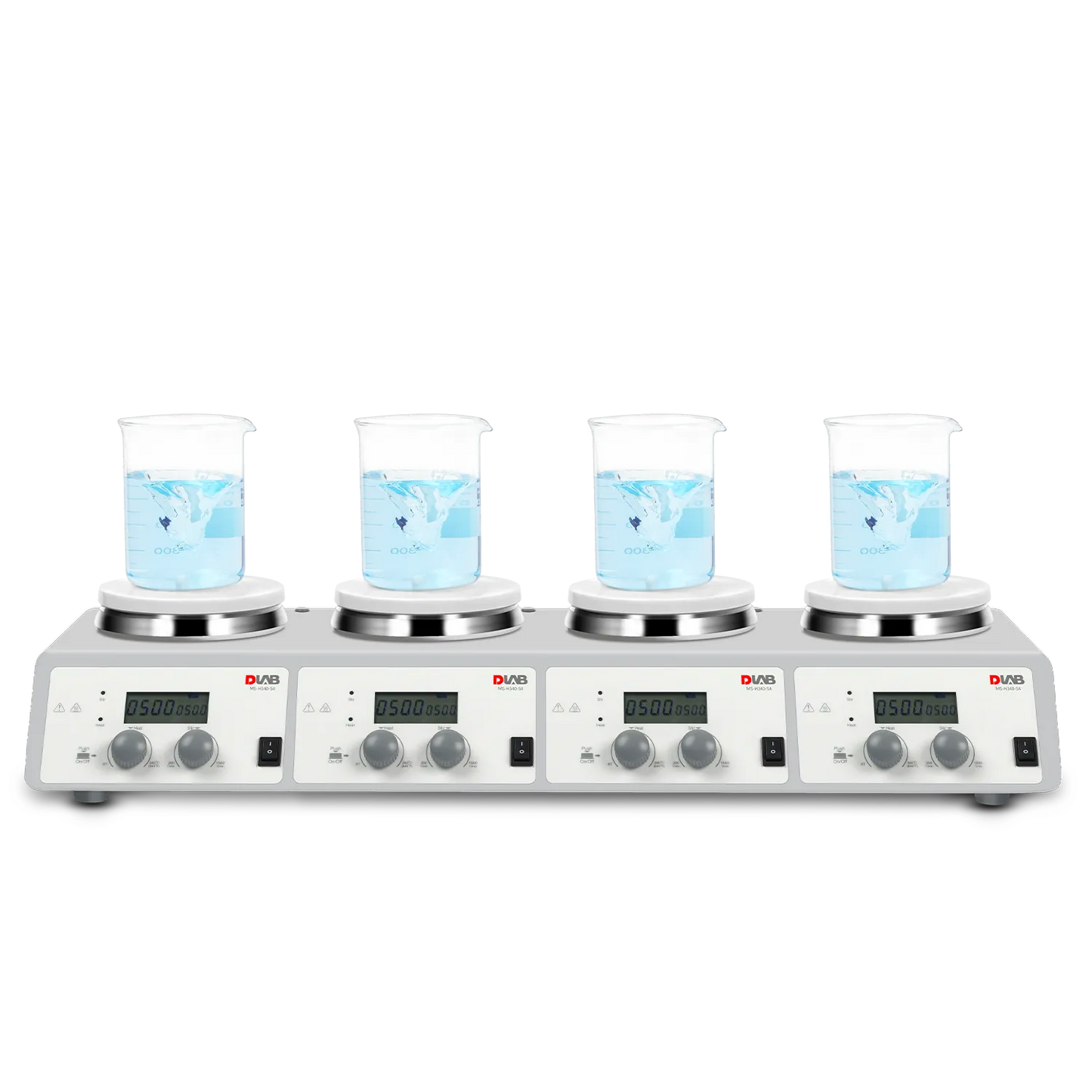 DLAB MS-H340-S4 4-Channel LCD Digital Hotplate Magnetic Stirrer
