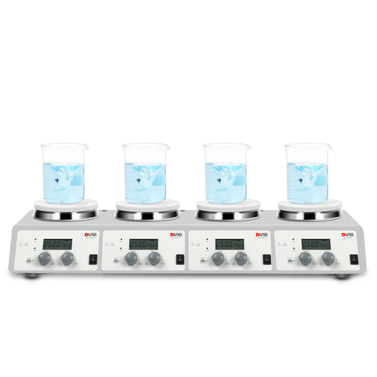 DLAB MS-H340-S4 4-Channel LCD Digital Hotplate Magnetic Stirrer
