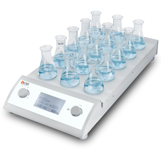 DLAB MS-T-S15 15-Channel Classic Magnetic Stirrer, Aluminium